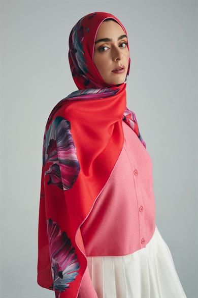 ŞEMS PAMUK İPEK ŞAL 70*190 CM - FUŞYA