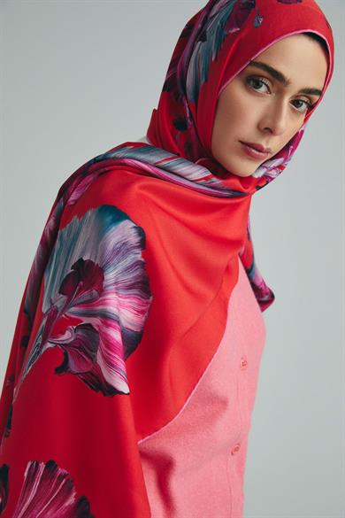 ŞEMS PAMUK İPEK ŞAL 70*190 CM - FUŞYA