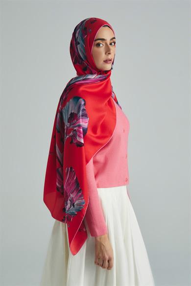 ŞEMS PAMUK İPEK ŞAL 70*190 CM - FUŞYA