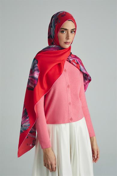 ŞEMS PAMUK İPEK ŞAL 70*190 CM - FUŞYA