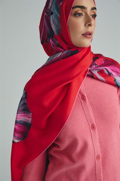 ŞEMS PAMUK İPEK ŞAL 70*190 CM - FUŞYA