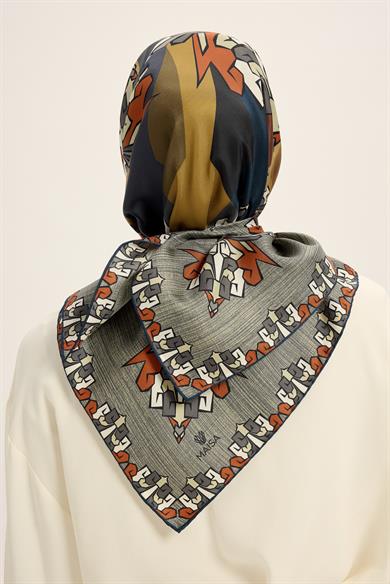 ŞİMAL MULBERRY İPEK EŞARP 90*90 CM - INDIGO