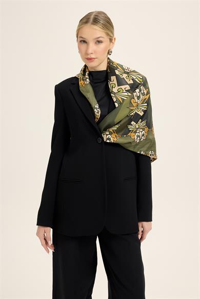 ŞİMAL MULBERRY İPEK EŞARP 90*90 CM - KOYU YEŞİL