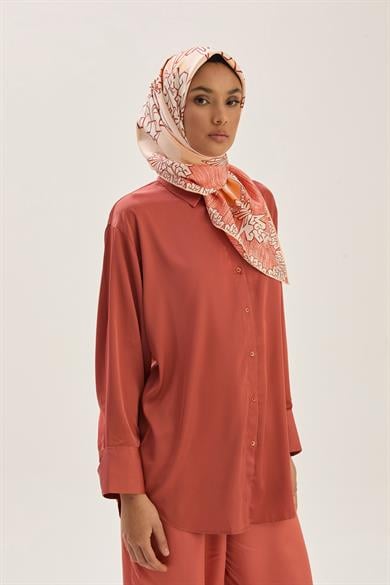 ŞİMAL MULBERRY İPEK EŞARP 90*90 CM - SOMON