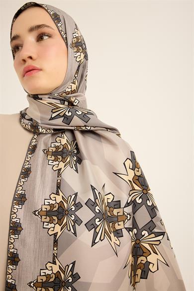 ŞİMAL MULBERRY İPEK ŞAL 70*190 CM - GRİ