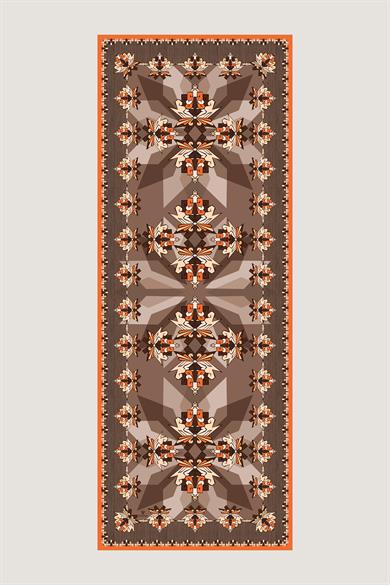ŞİMAL MULBERRY İPEK ŞAL 70*190 CM - KAHVERENGİ