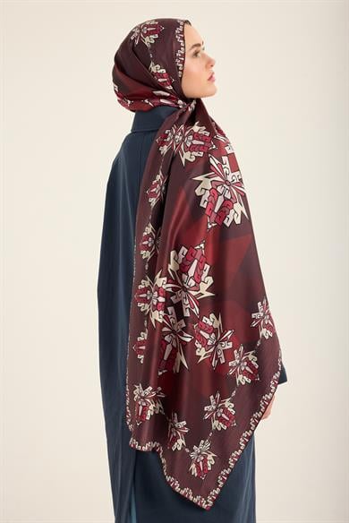 ŞİMAL MULBERRY İPEK ŞAL 70*190 CM - MÜRDÜM