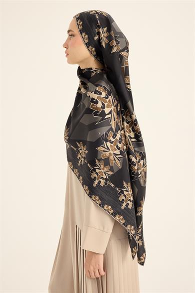 ŞİMAL MULBERRY İPEK ŞAL 70*190 CM - SİYAH