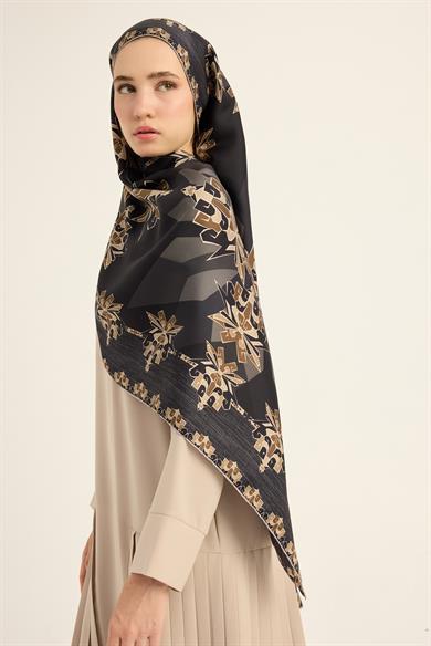 ŞİMAL MULBERRY İPEK ŞAL 70*190 CM - SİYAH