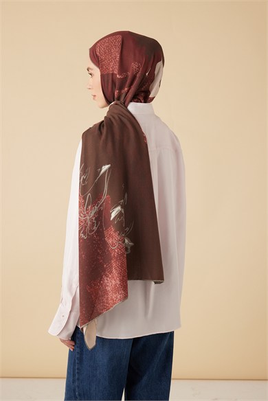 SİMAY YÜN MODAL ŞAL 70*200 CM - BORDO