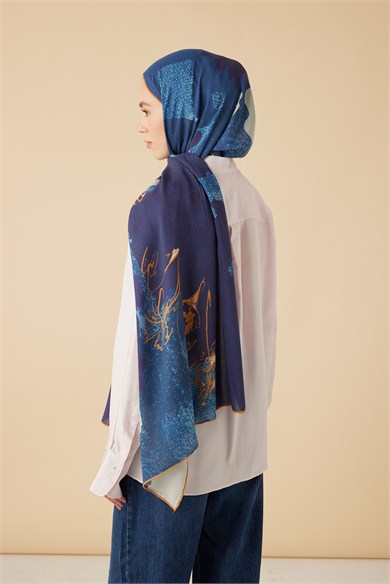 SİMAY YÜN MODAL ŞAL 70*200 CM - MAVİ