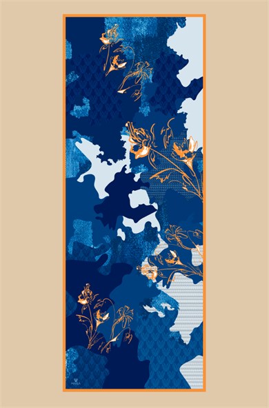 SİMAY YÜN MODAL ŞAL 70*200 CM - MAVİ