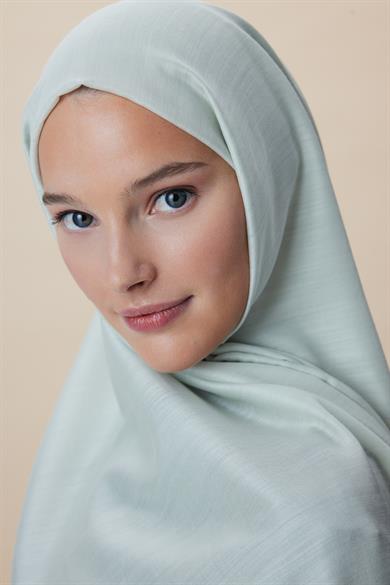 SIRMA YÜN İPEK JAKARLI ŞAL 70*200 CM - BUZ BEYAZI