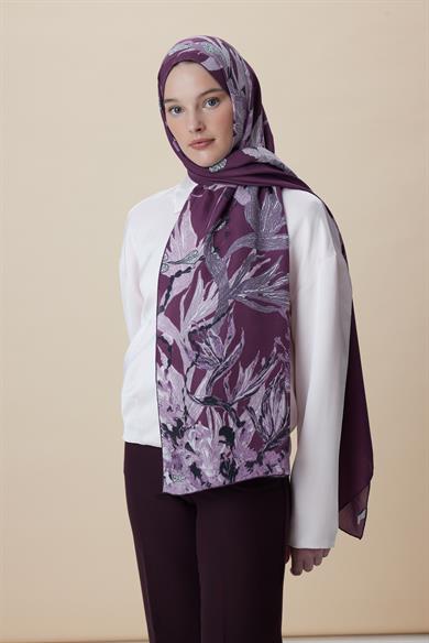 SİTARE PAMUK İPEK ŞAL 70*190 CM - FUŞYA