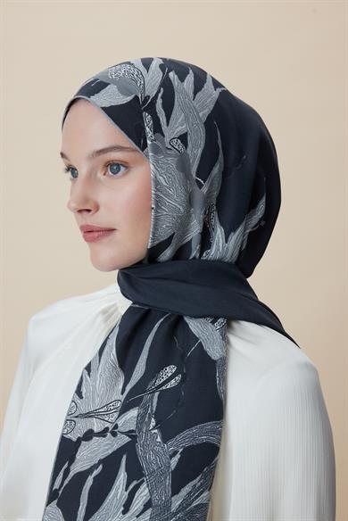SİTARE PAMUK İPEK ŞAL 70*190 CM - SİYAH