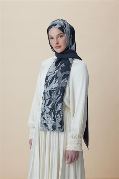 SİTARE PAMUK İPEK ŞAL 70*190 CM - SİYAH