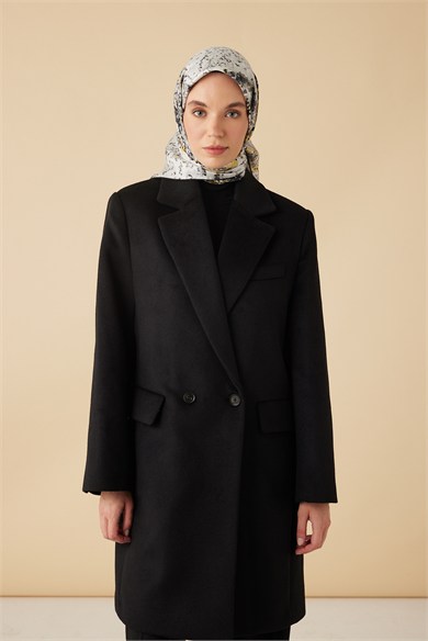 SU MASALI TİVİL İPEK EŞARP 90*90 CM - GRİ