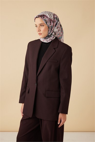 SU MASALI TİVİL İPEK EŞARP 90*90 CM - PEMBE