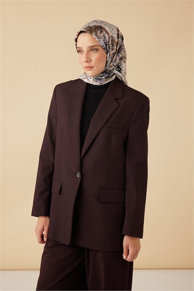 SU MASALI TİVİL İPEK EŞARP 90*90 CM - VİZON