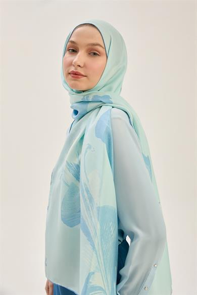 ŞULE PAMUK İPEK ŞAL 70*190 CM - CAM GÖBEĞİ
