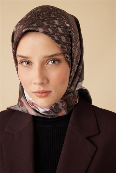 SUSEN TİVİL İPEK EŞARP 90*90 CM - PUDRA PEMBE