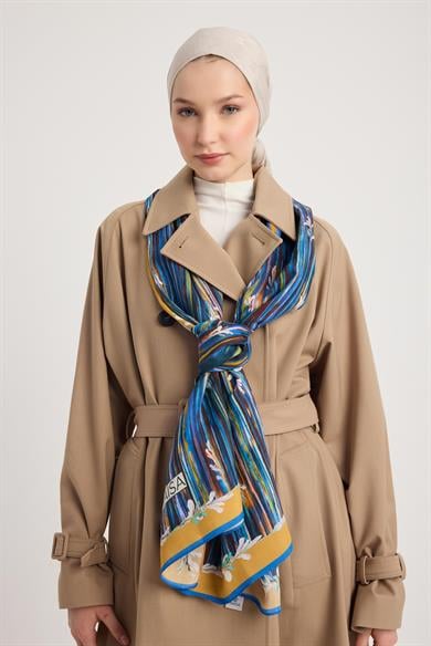 SUZEN FLOŞ VİSKON ŞAL 70*190 CM - CAMEL