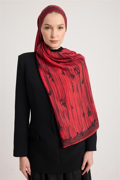 SUZEN FLOŞ VİSKON ŞAL 70*190 CM - MÜRDÜM