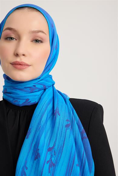 SUZEN FLOŞ VİSKON ŞAL 70*190 CM - SAKS