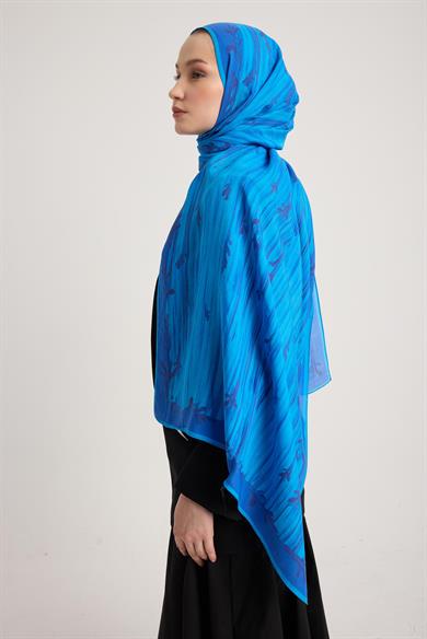 SUZEN FLOŞ VİSKON ŞAL 70*190 CM - SAKS