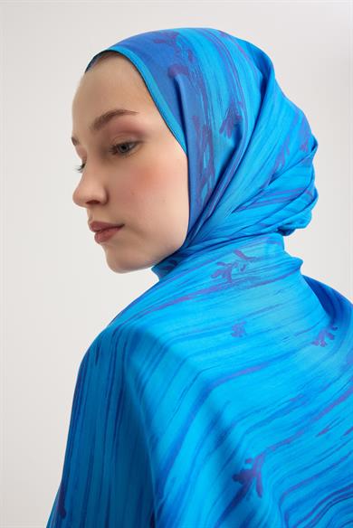 SUZEN FLOŞ VİSKON ŞAL 70*190 CM - SAKS