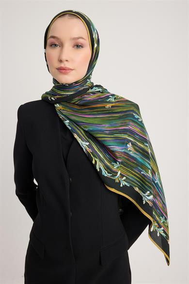 SUZEN FLOŞ VİSKON ŞAL 70*190 CM - SİYAH
