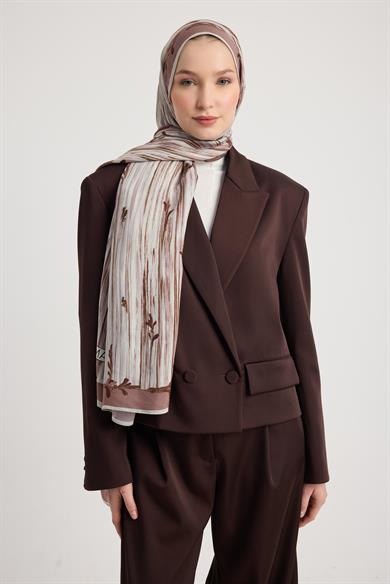 SUZEN FLOŞ VİSKON ŞAL 70*190 CM - VİZON