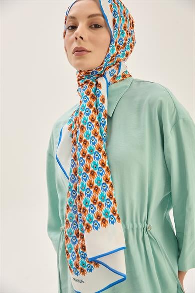 TAN FLOŞ VİSKON 70*190CM ŞAL - MAVİ 