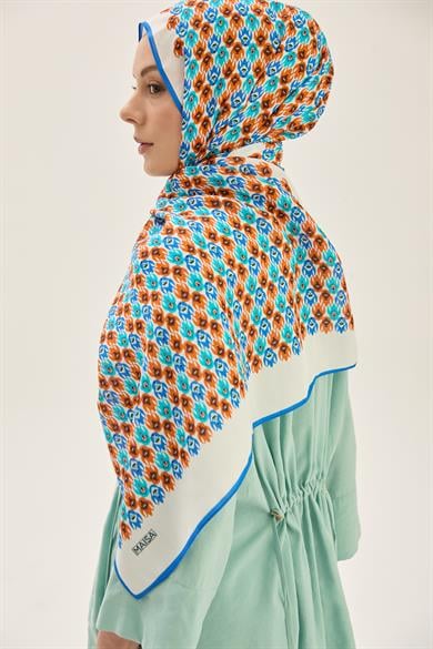 TAN FLOŞ VİSKON 70*190CM ŞAL - MAVİ 