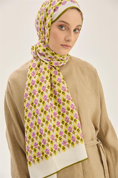 TAN FLOŞ VİSKON 70*190CM ŞAL - NEFTİ YEŞİLİ