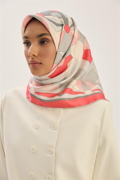 TARA MULBERRY İPEK EŞARP 90*90 CM - KIRMIZI