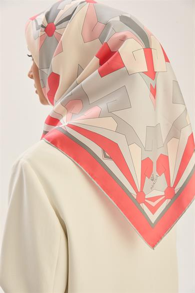 TARA MULBERRY İPEK EŞARP 90*90 CM - KIRMIZI