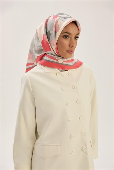 TARA MULBERRY İPEK EŞARP 90*90 CM - KIRMIZI