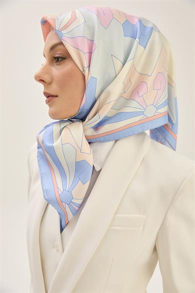 TARA MULBERRY İPEK EŞARP 90*90 CM - LİLA