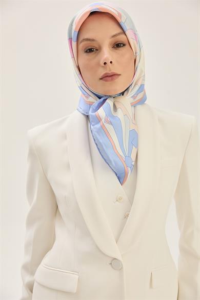 TARA MULBERRY İPEK EŞARP 90*90 CM - LİLA