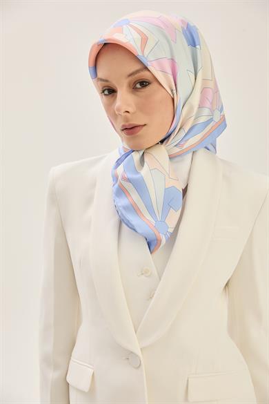 TARA MULBERRY İPEK EŞARP 90*90 CM - LİLA