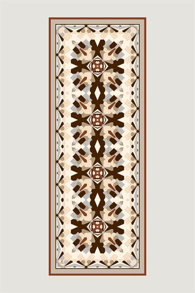 TARA PAMUK İPEK ŞAL 70*190 CM - KAHVERENGİ