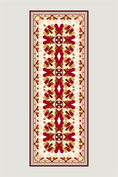 TARA PAMUK İPEK ŞAL 70*190 CM - KİREMİT