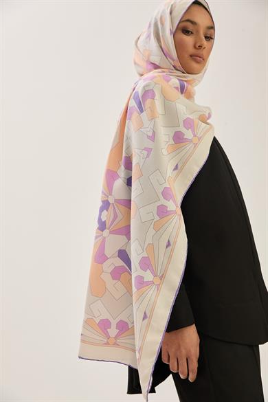 TARA PAMUK İPEK ŞAL 70*190 CM - MOR