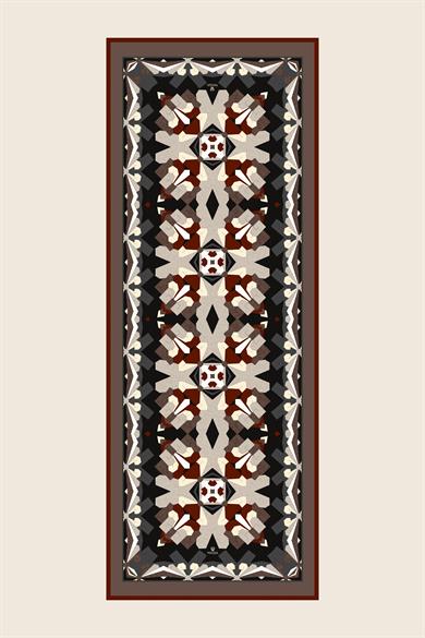 TARA YÜN İPEK KAŞMİR ŞAL 70*200 CM - KAHVERENGİ