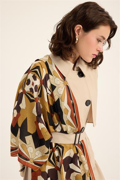 TARA YÜN İPEK KAŞMİR ŞAL 70*200 CM - TURUNCU