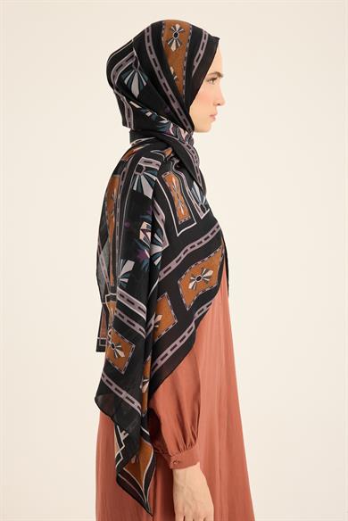 TUSEM YÜN İPEK KAŞMİR ŞAL 70*200 CM - LACİVERT