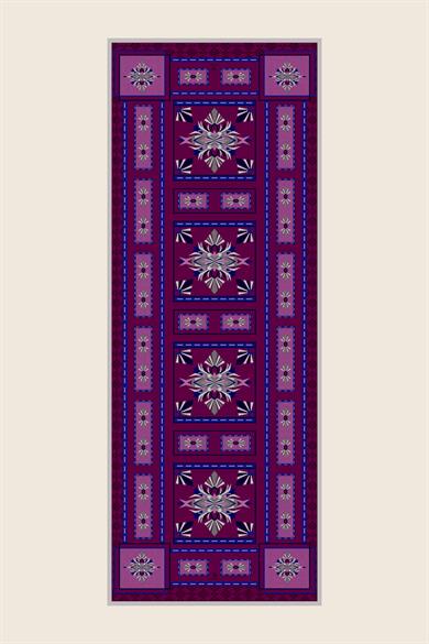 TUSEM YÜN İPEK KAŞMİR ŞAL 70*200 CM - MOR