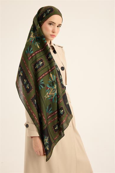 TUSEM YÜN İPEK KAŞMİR ŞAL 70*200 CM - YEŞİL