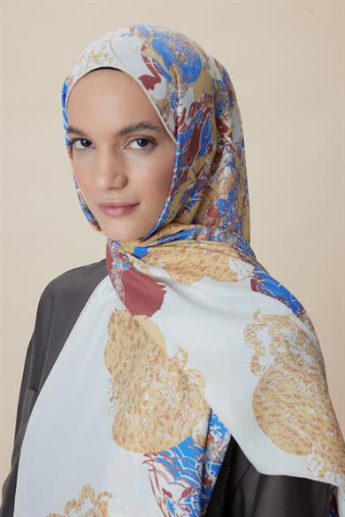 TUVANA PAMUK İPEK ŞAL 70*190 CM - BEJ